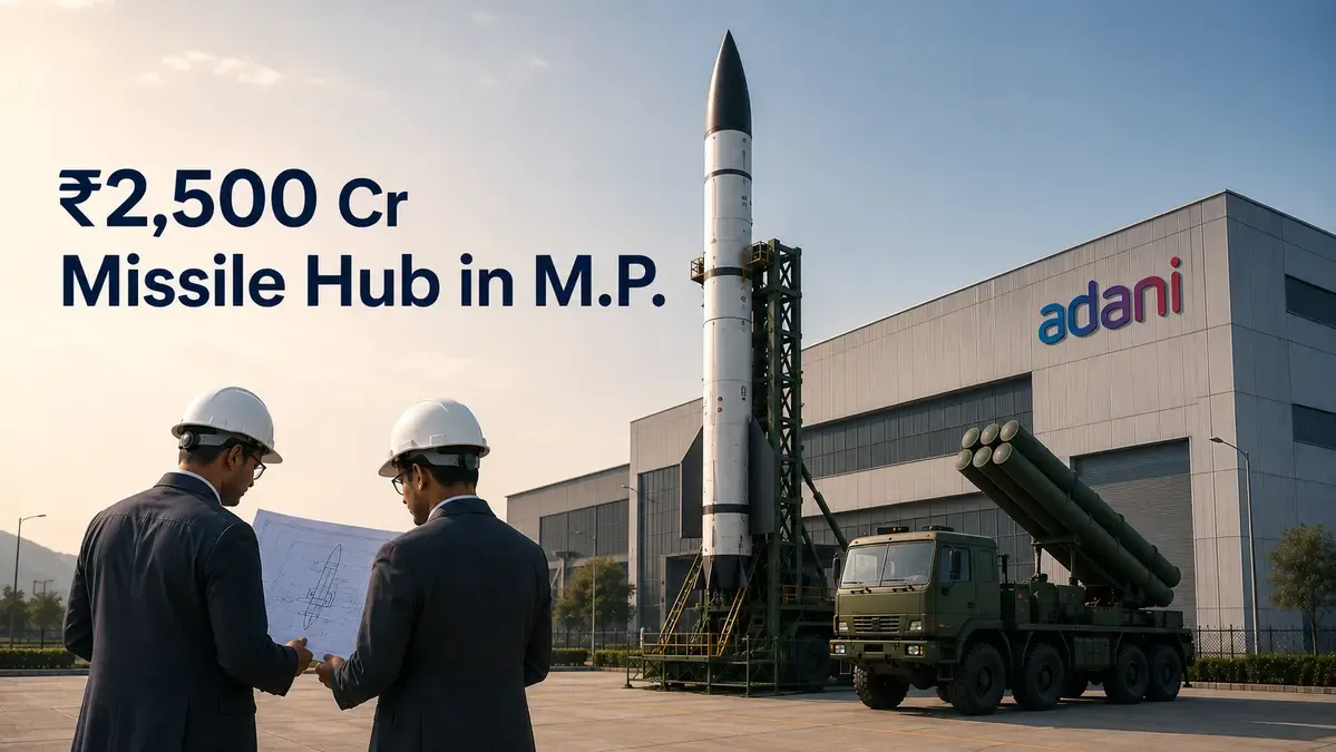 adani-defence-missile-manufacturing-hub-madhya-pradesh-2500-crore Adani Group To Build ₹2,500 Crore Missile Manufacturing Hub In Madhya Pradesh