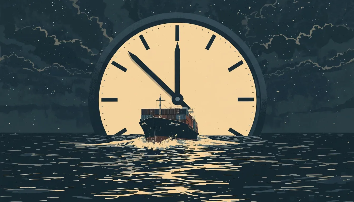 A Trade Clock Set in an American Courtroom