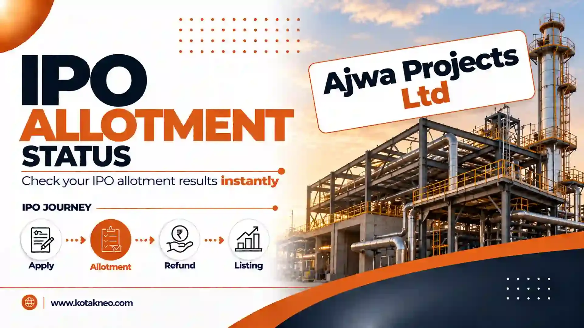 Ajwa Projects IPO Allotment Status Ajwa Projects IPO Allotment Status Online Check on Kfin Technologies & BSE SME Platform for all Investors