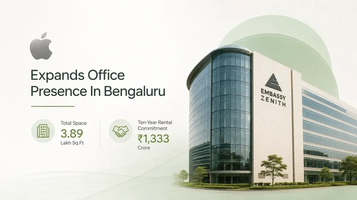 Apple Rents More Office Space At Embassy Zenith, Bengaluru Apple Rents More Office Space At Embassy Zenith, Bengaluru
