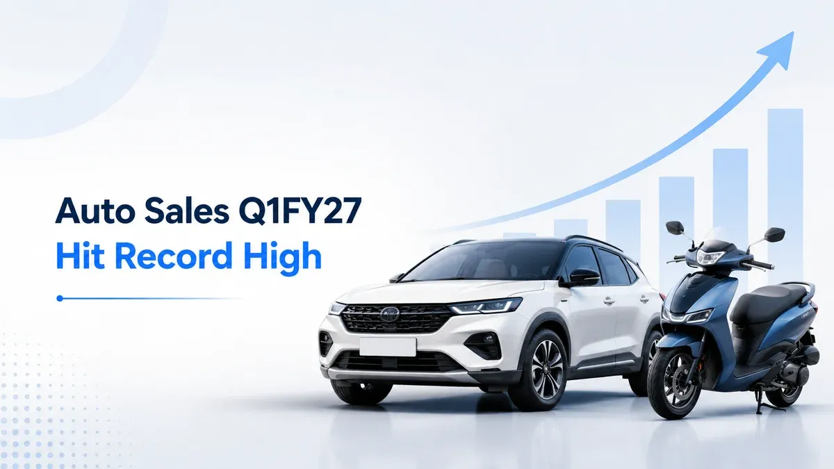 auto q1 fy27 sales record pv two wheeler volumes margin pressure Auto Sales Q1FY27: Passenger Vehicle