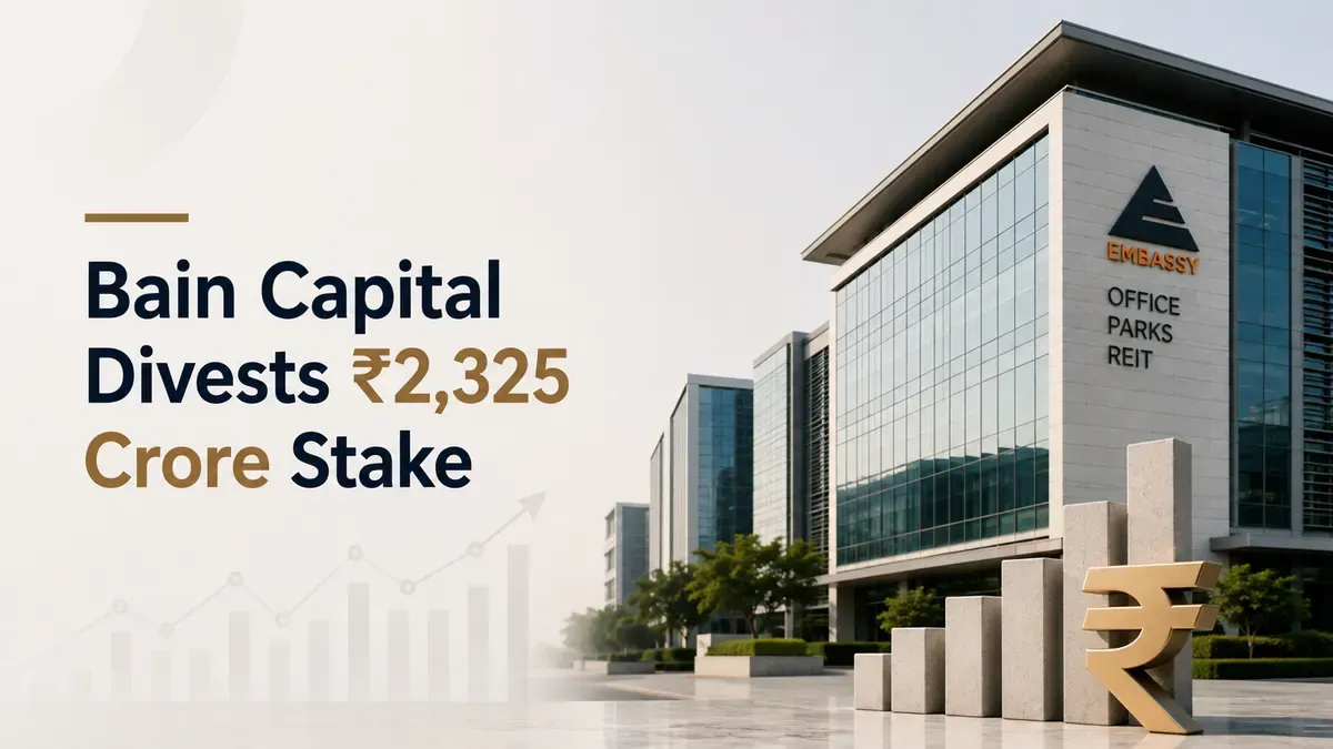 bain capital sells 5 64 stake in embassy reit for 2325 crore Bain Capital Divests ₹2,325 Crore Stake
