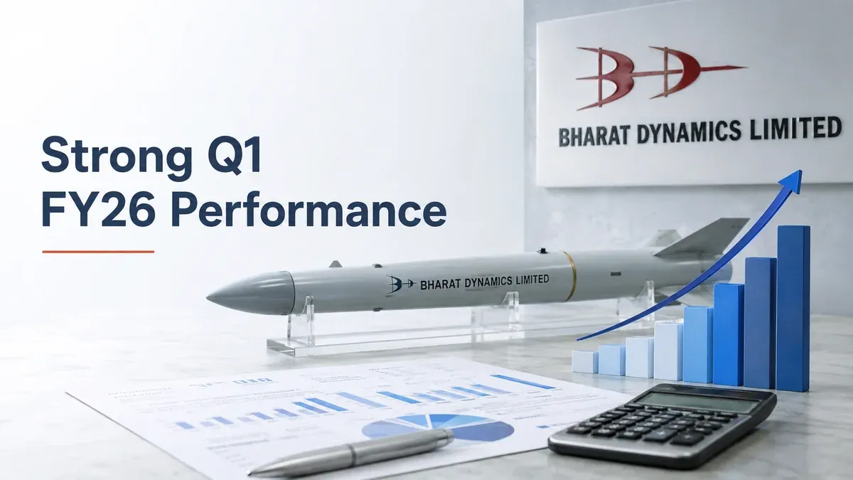 bharat dynamics q1 fy 2026 27 results net profit jumps revenue doubles Bharat Dynamics Q1 FY 2026-27 Results: Net Profit Jumps Over Sixfold To Rs 118.8 Crore, Revenue More Than Doubles