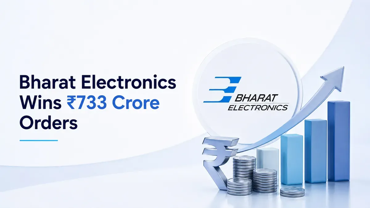 Bharat Electronics Wins ₹733 Crore Orders; Order Book Above ₹73,000 Crore Bharat Electronics Wins ₹733 Crore Orders; Order Book Above ₹73,000 Crore