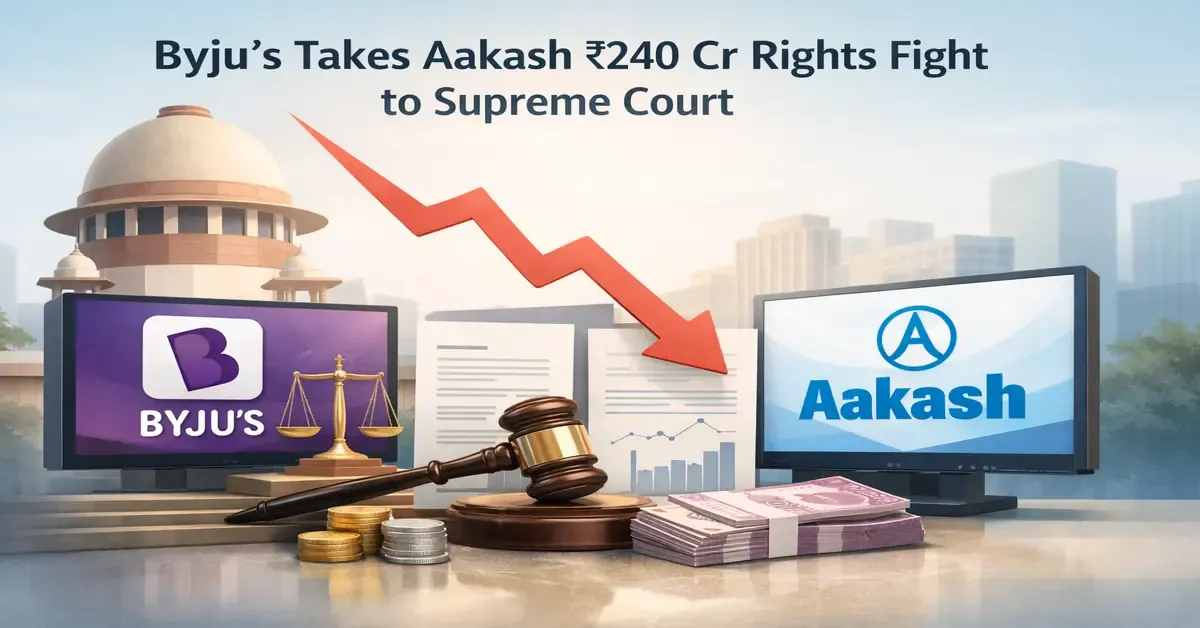 byjus-parent-escalates-rights-issue-dispute-to-sc byjus-sc-challenge-nclat-aakash-240cr-rights-issue