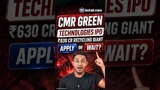 CMR Green Technologies IPO Review - ₹630 Cr Upcoming IPO | Opening from 3rd - 5th June 2026