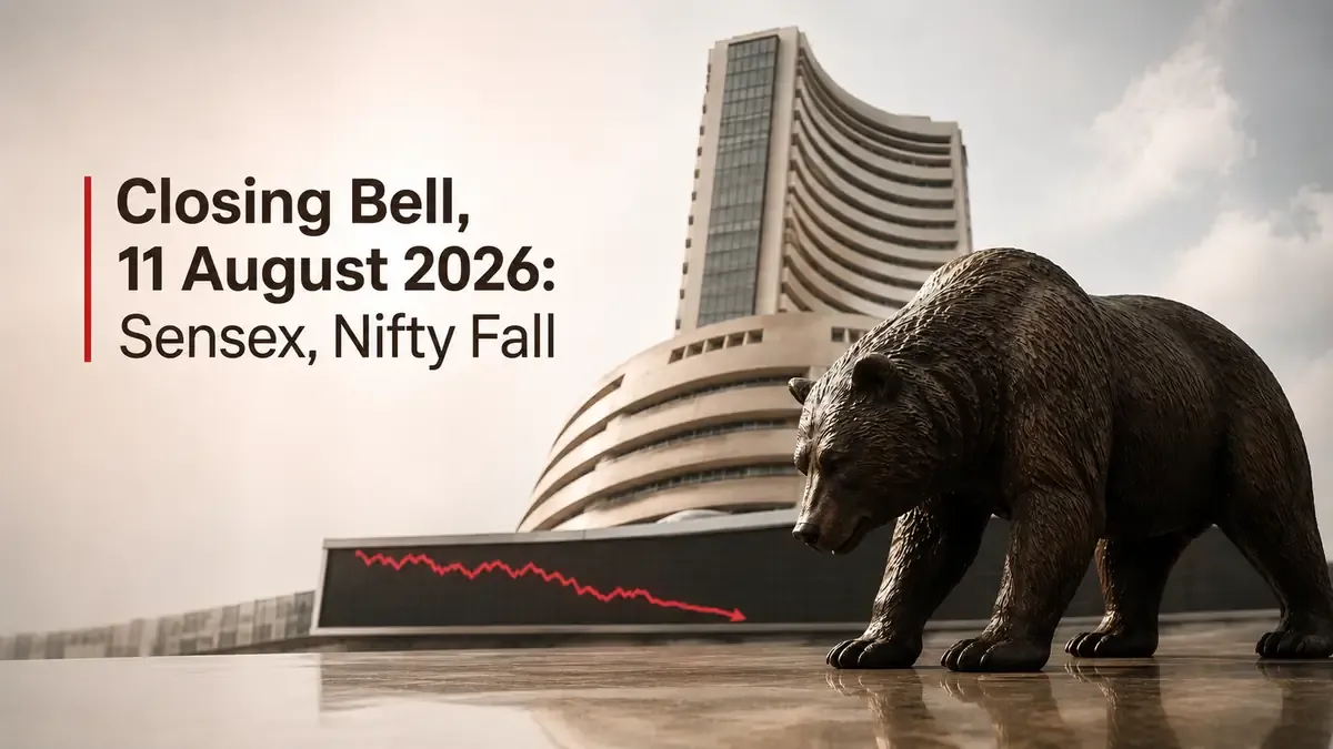 closing bell 11 august 2026 sensex nifty fall Closing Bell, 11 August 2026