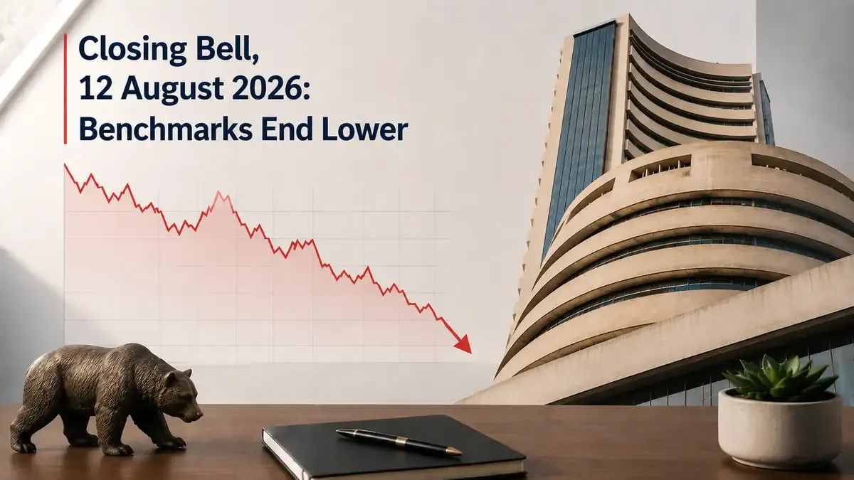 Closing Bell, 12 August 2026: Sensex, Nifty 50 End In The Negative 