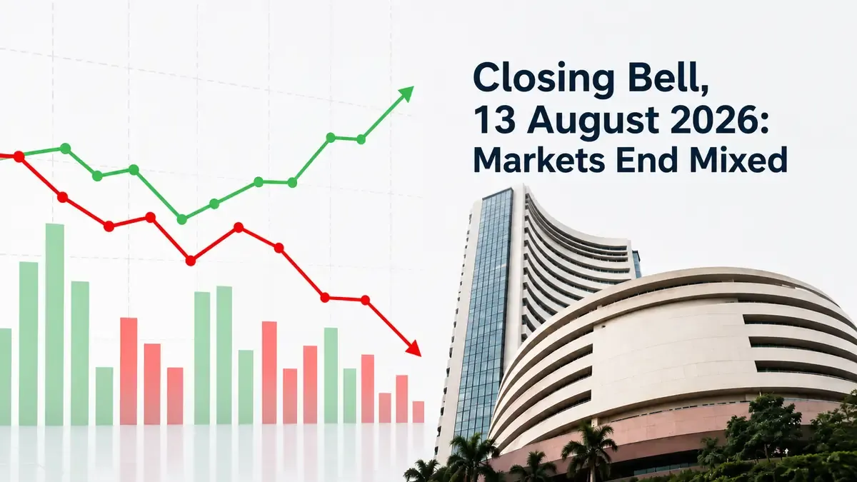 closing bell 13 august 2026 sensex nifty 50 end mixed Closing Bell, 13 August 2026