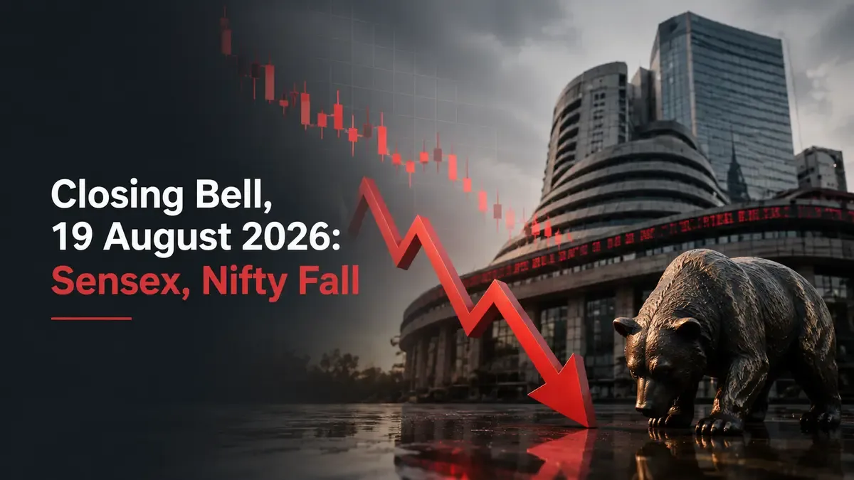 closing bell 19 august 2026 sensex nifty decline Closing Bell, 19 August 2026: Sensex, Nifty Decline