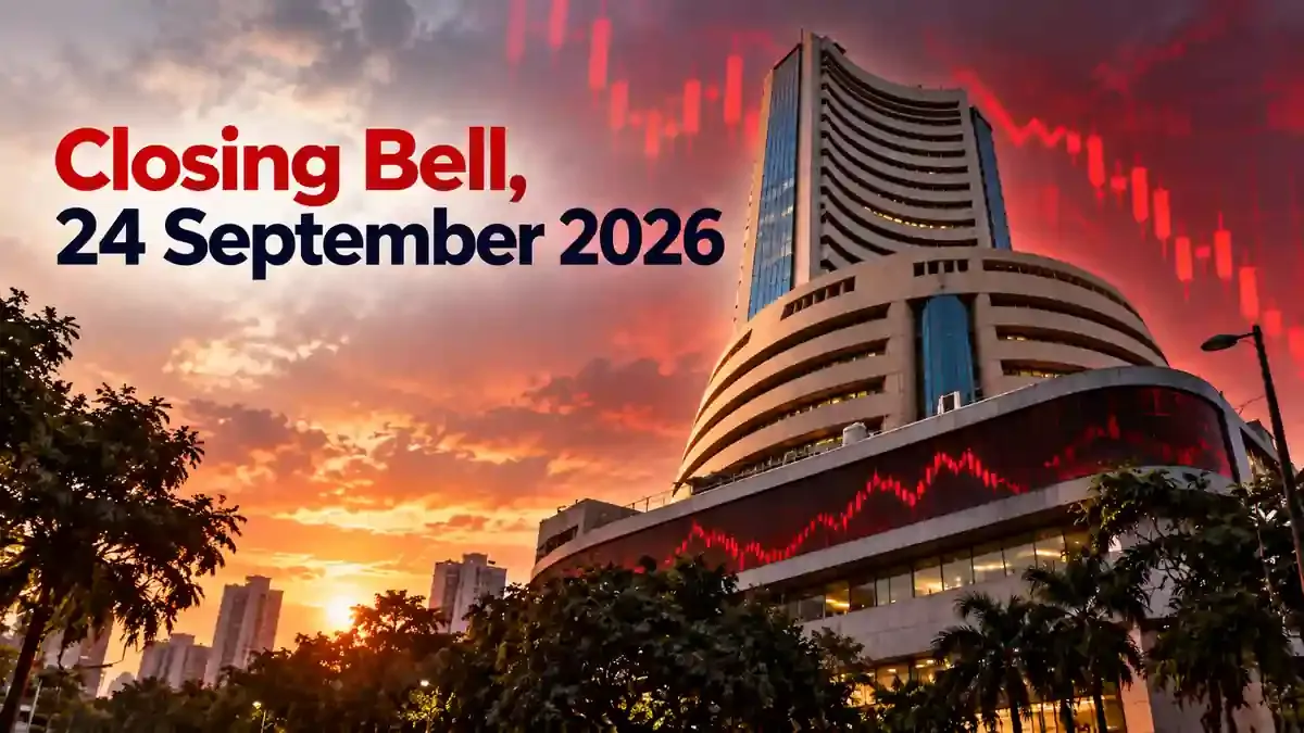 Closing Bell, 24 September 2026: Sensex Tumbles Over 1200 Points; Nifty 50 Ends Below 23,100