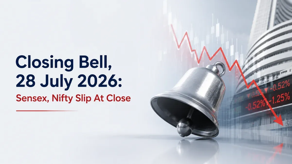 Closing Bell, 28 July 2026: Sensex, Nifty Settle Lower