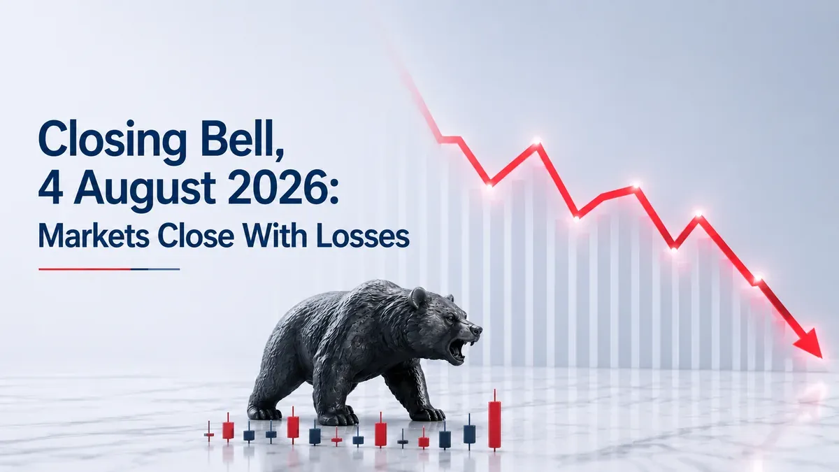 closing bell 4 august 2026 sensex nifty close lower Closing Bell, 4 August 2026: Benchmarks Close In The Red