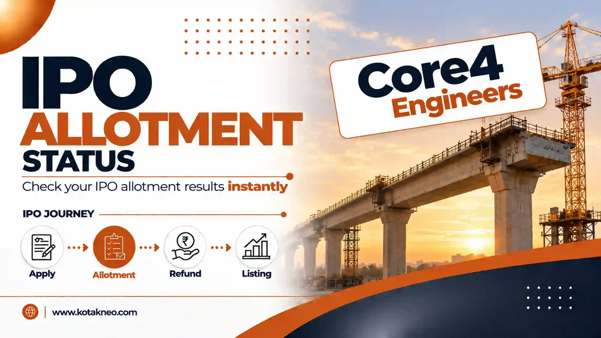 Core4 Engineers IPO Allotment Status: Check Online on Purva Sharegistry (India) & BSE SME for Live Updates