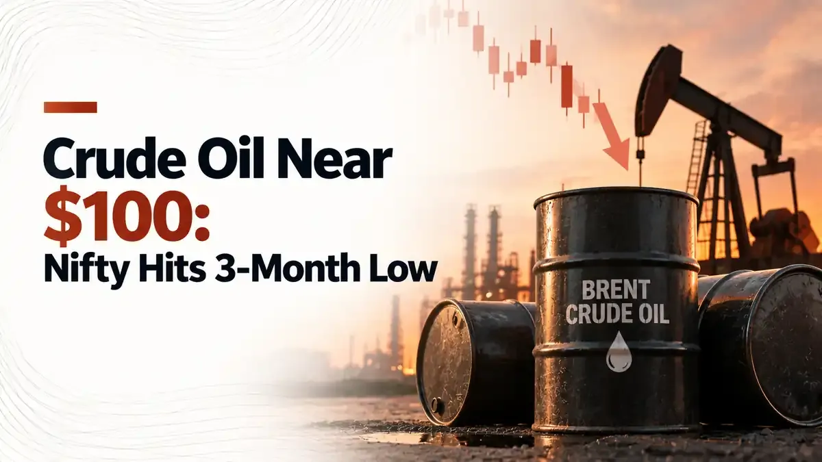 crude oil near 100 nifty three month low Crude Oil Near $100: Nifty Falls to 3-Month Low; What Happened the Last Time Oil Hit This Level?