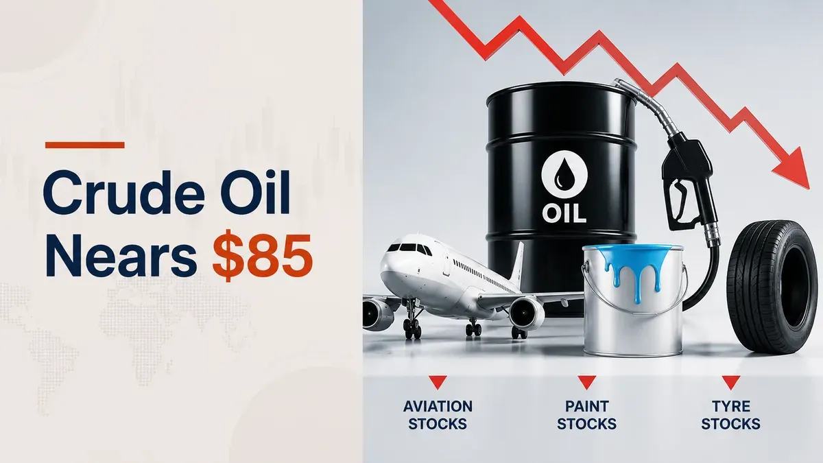 crude oil price indigo bpcl asian paints ceat shares today Crude Oil Near $85 Puts Pressure on Aviation, Paint, Tyre Stocks
