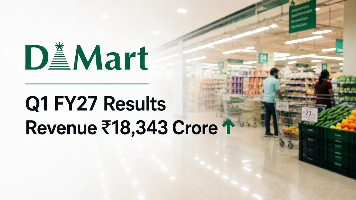 dmart q1 fy27 results revenue profit 18343 crore DMart Q1 FY27 Results
