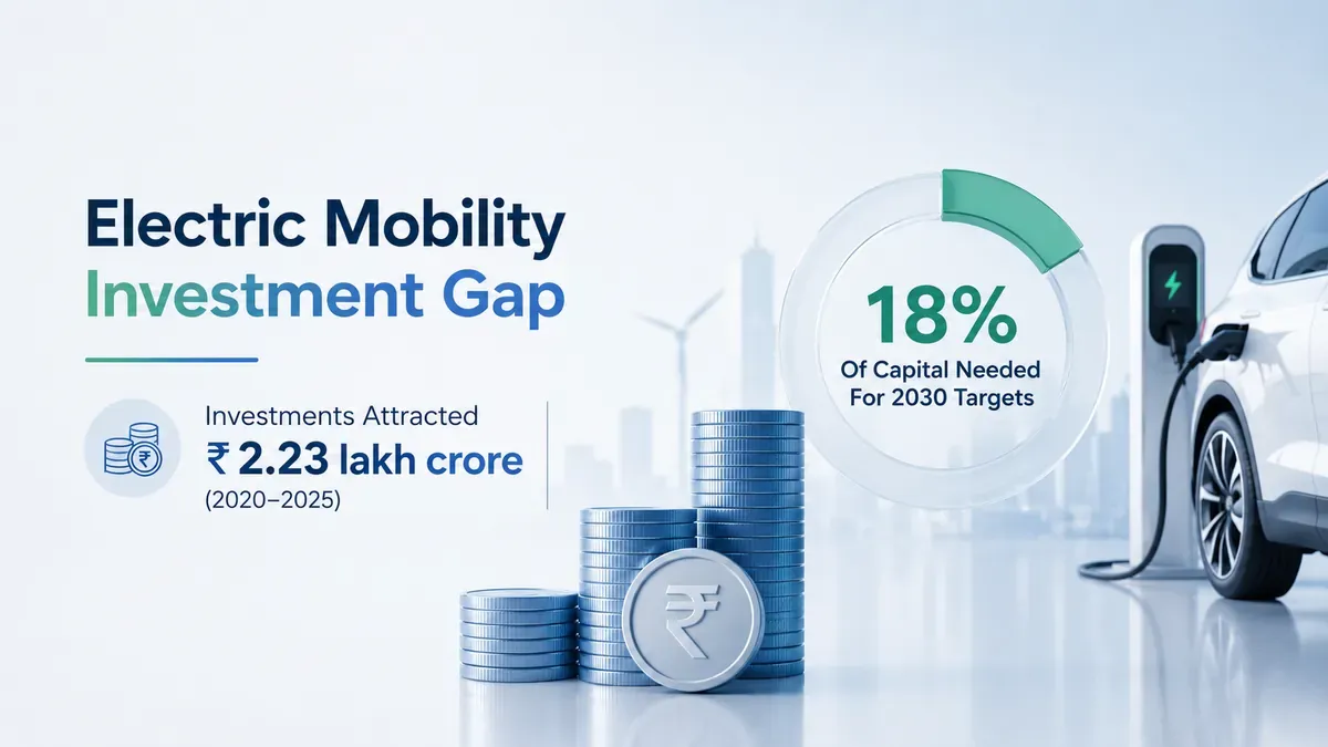 India’s EV Investment Trails 2030 Targets Despite ₹2.23 Lakh Crore Inflows: IEEFA Report India’s EV Investment Trails 2030 Targets Despite ₹2.23 Lakh Crore Inflows: IEEFA Report