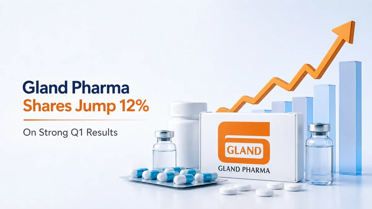 gland pharma shares jump 52 week high q1 results Gland Pharma Shares Jump 12% To 52-Week High On Strong Q1 FY 2026-27 Results: Do You Own This Stock?