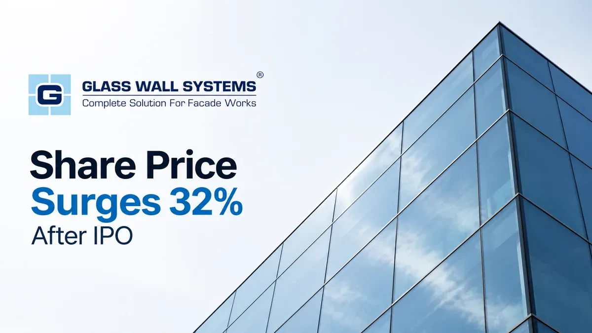 glass wall systems shares rally 32 percent after ipo Glass Wall Share Price Surges 32% After IPO