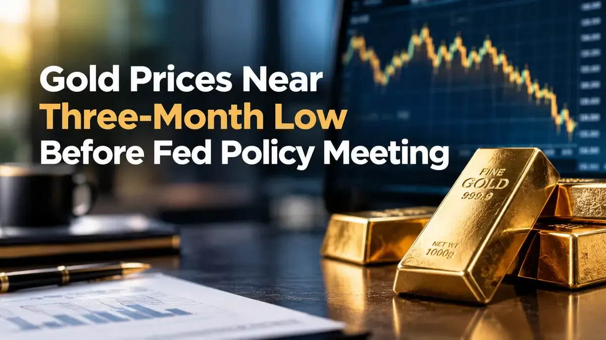 Gold Prices Stay Near Three-Month Low Before Fed Policy Meeting As Rate Outlook, Oil Prices And Middle East Tensions Weigh On Bullion