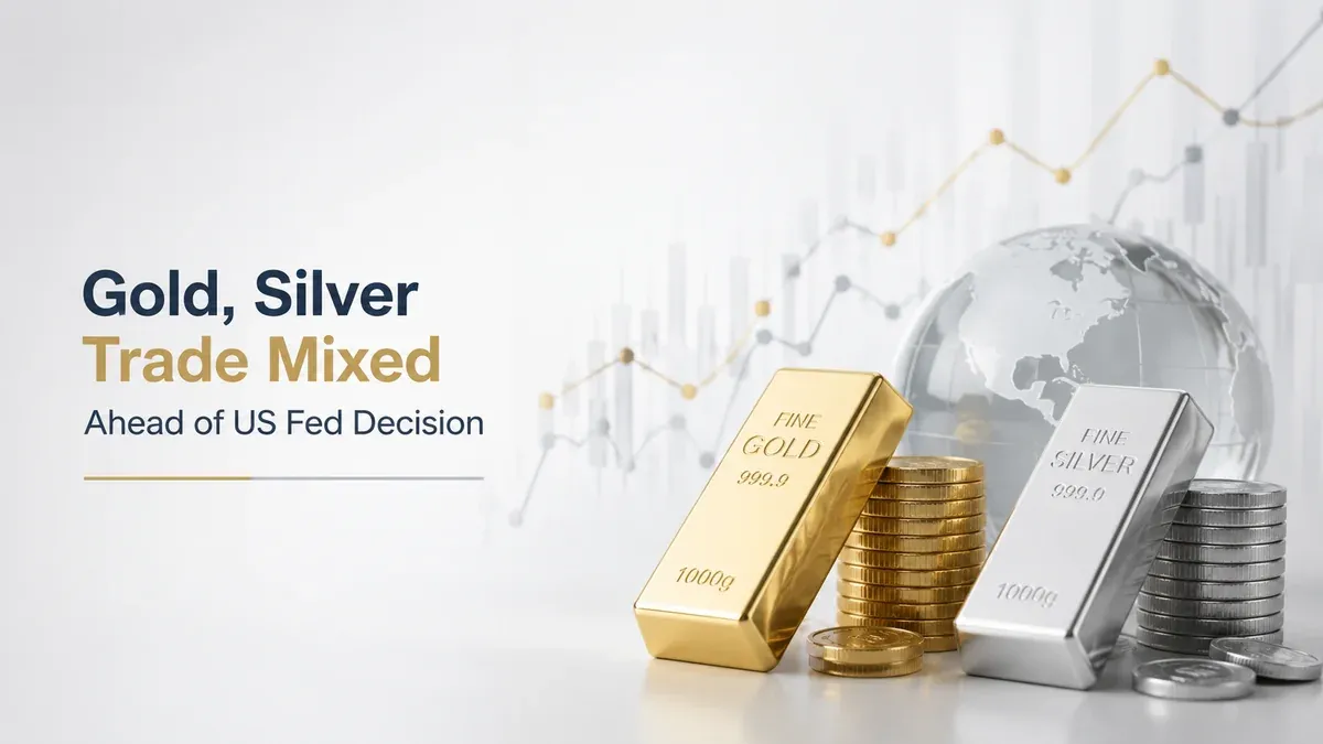 Gold, Silver Trade Mixed Ahead of US Fed Decision; West Asia Tensions Keep Bullion Supported | Commodity Markets Today 