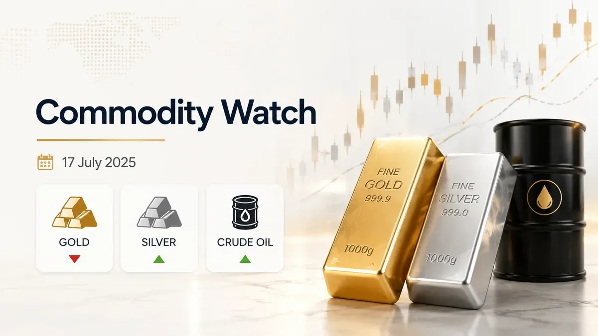 gold price today silver price today oil price today mcx gold mcx silver brent crude 17 july 2026 Gold and Silver Price Today, July 17