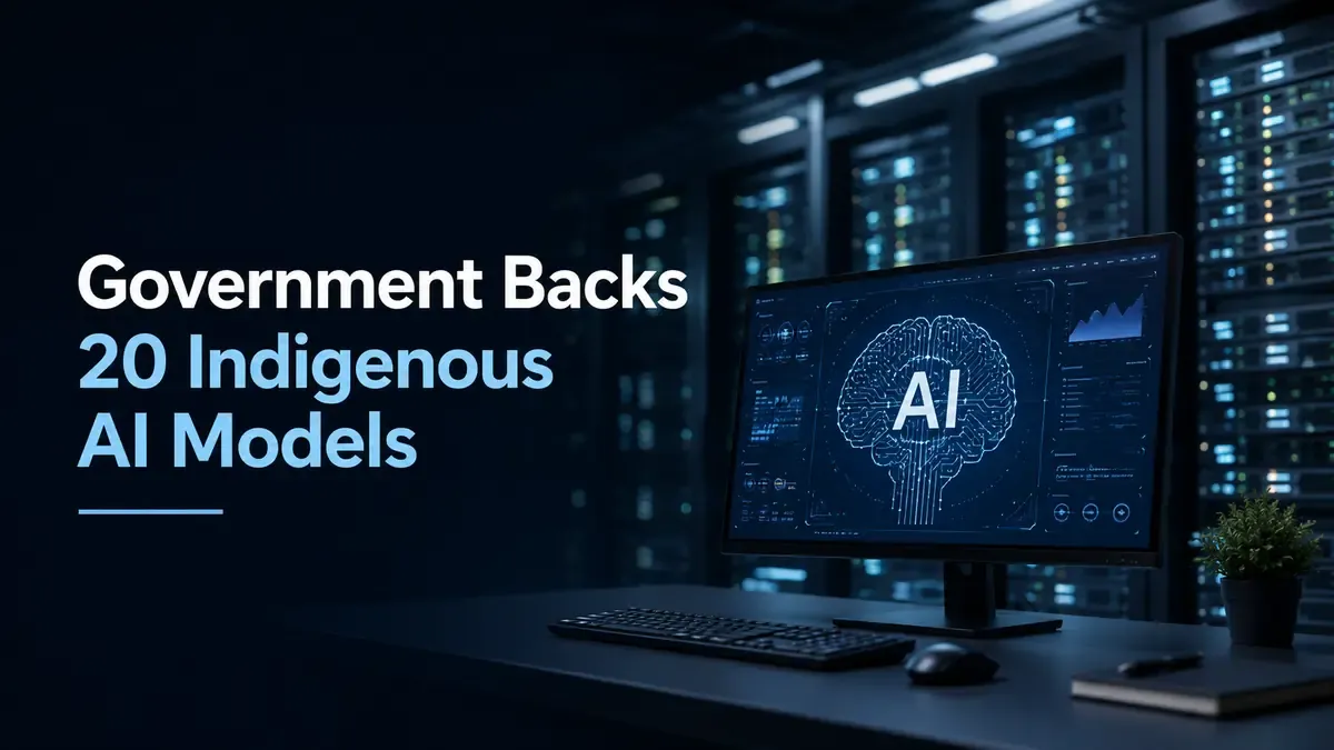 india ai mission 20 indigenous sovereign models sarvam gnani bharatgen 2026 Government Backs 20 Indigenous