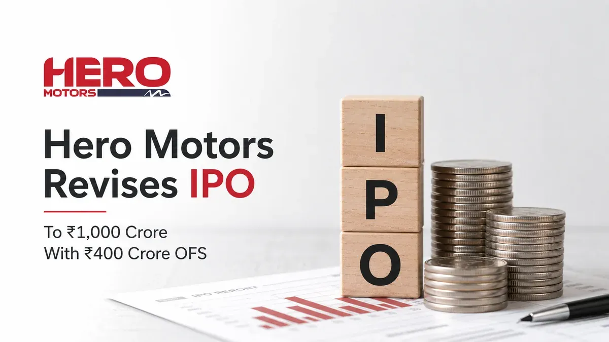 Hero Motors Revises IPO To ₹1,000 Crore With ₹400 Crore OFS