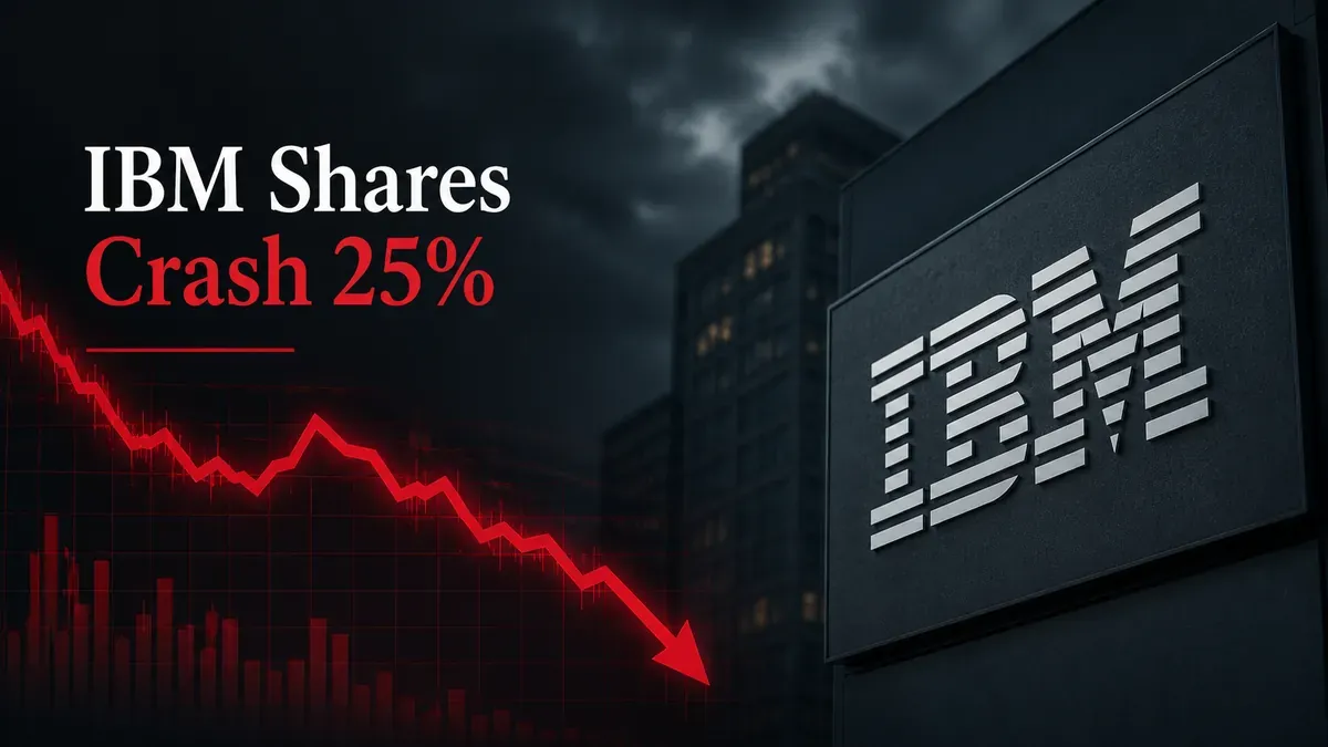IBM Shares Crash 25% In Record Single-Day Fall After Q2 Revenue Warning