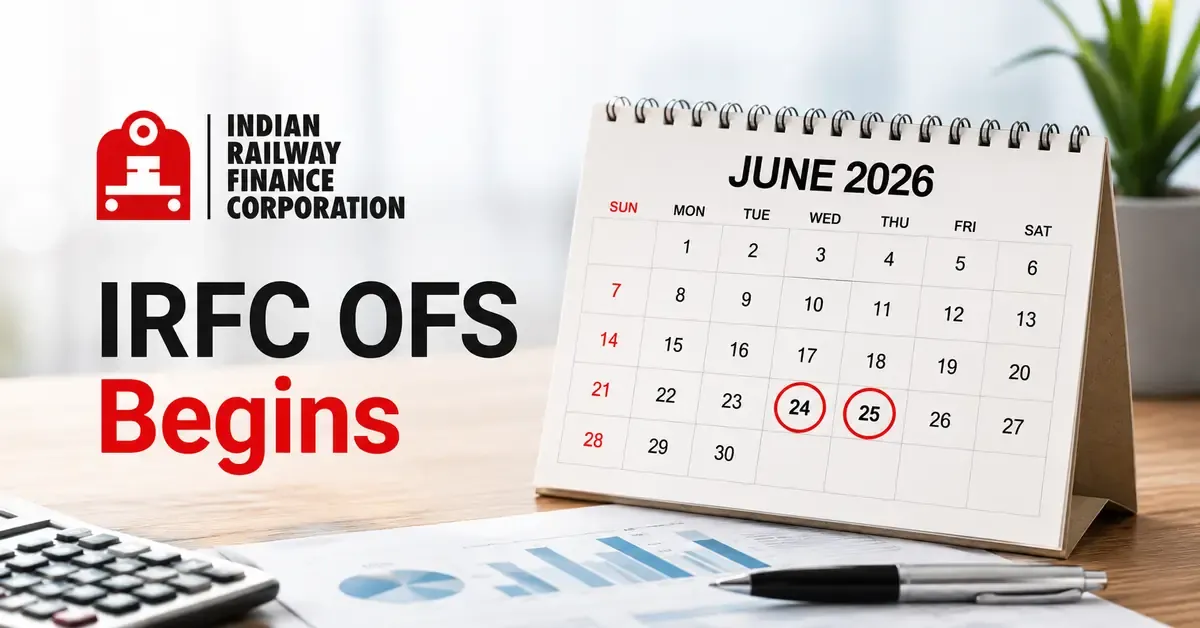 government-to-sell-up-to-2-percent-stake-in-irfc-via-ofs-24-25-june government-to-sell-up-to-2-percent-stake-in-irfc