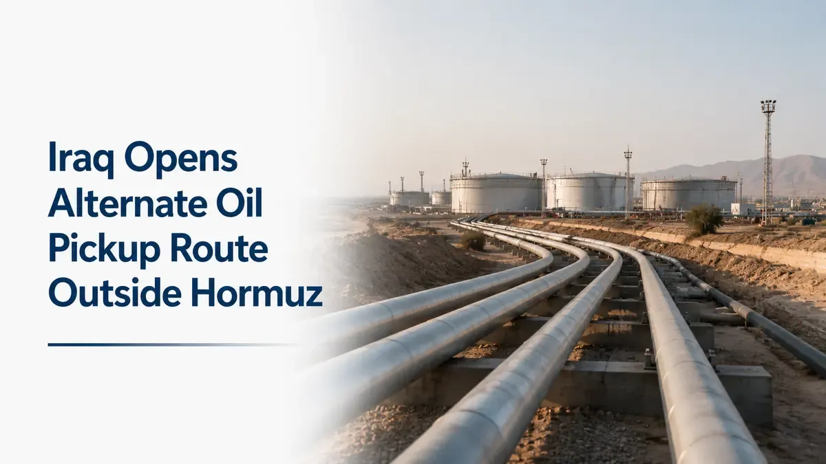 iraq oil pickup outside strait of hormuz Iraq Opens Alternate Oil Pickup Route