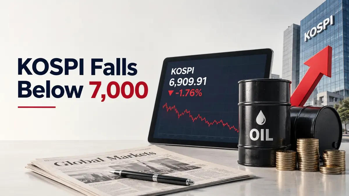 KOSPI Falls Below 7,000 As Oil Prices Surge And Interest Rates Rise 
