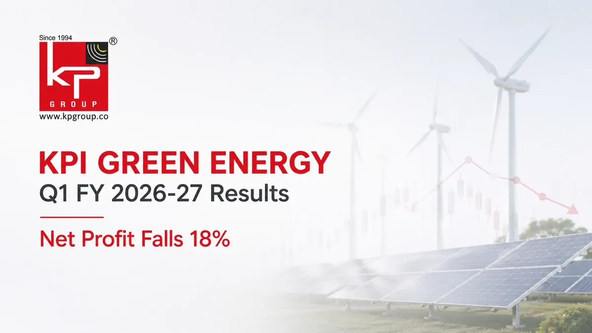 kpi green energy q1 fy 2026 27 results net profit falls KPI Green Energy Q1 FY 2026-27 Results: Net Profit Falls 18% To Rs 85.6 Crore, Revenue Up 15%