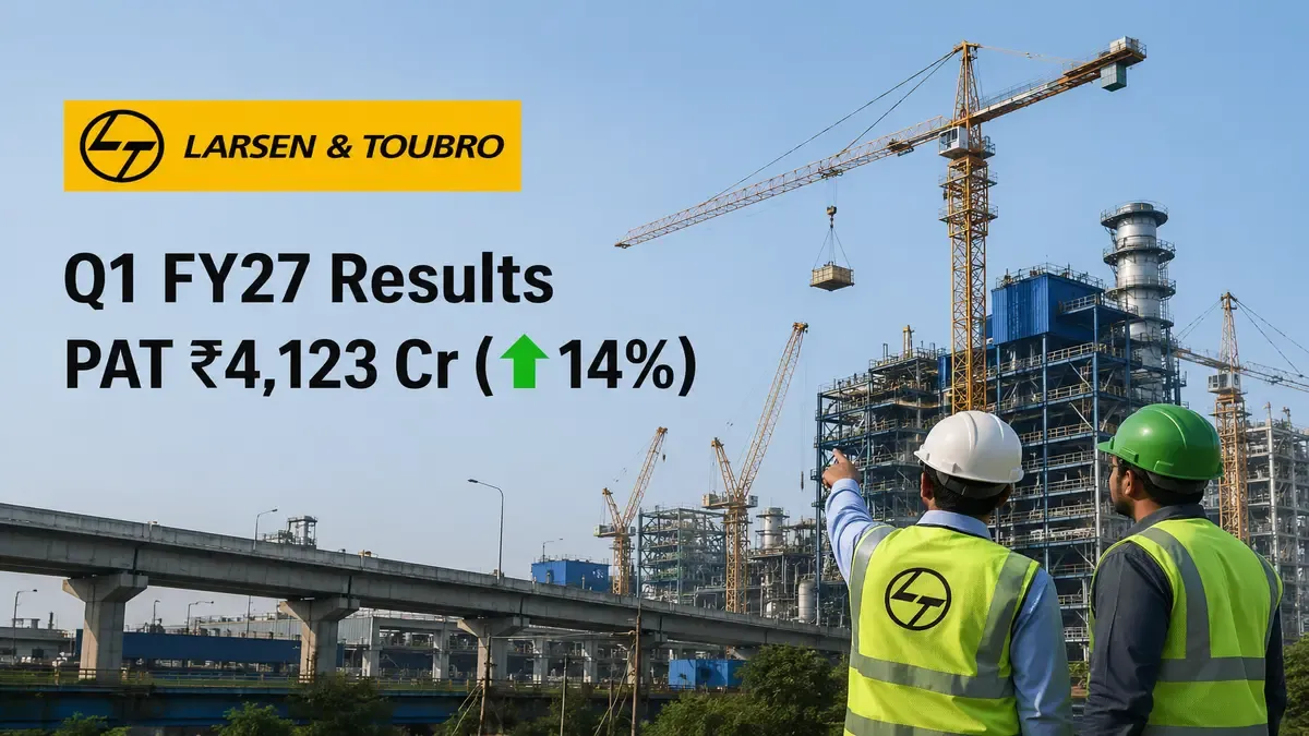 L&T Q1 FY27 Results: PAT Rises 14% To ₹4,123 Crore, And Order Inflow Hits ₹1.08 Lakh Crore