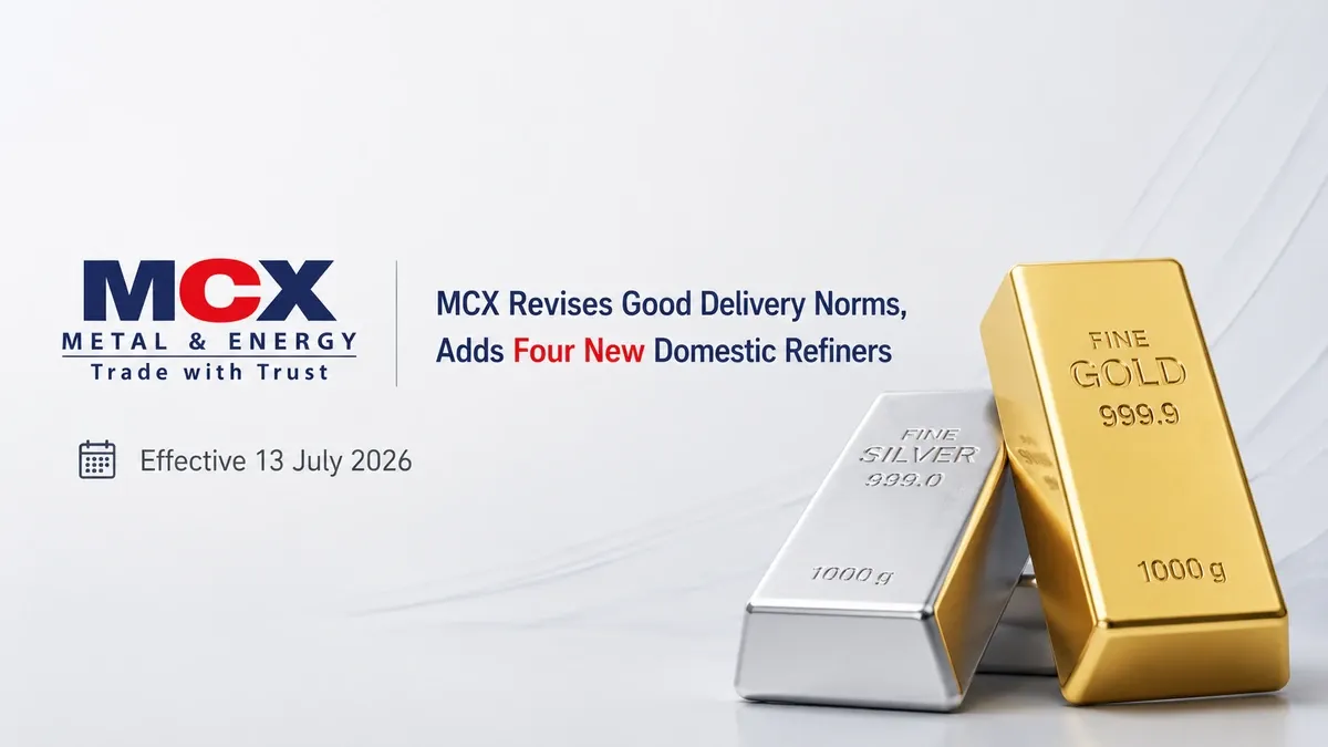 MCX Expands Good Delivery Framework For Gold And Silver