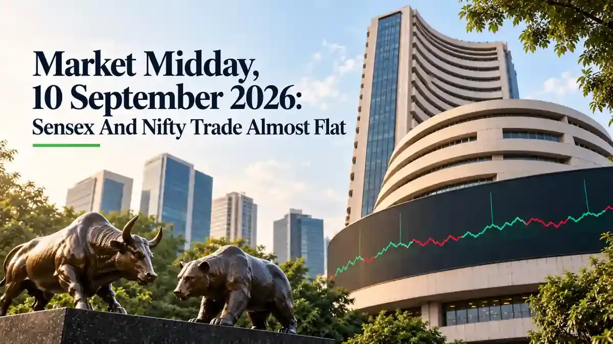 market midday 10 september 2026 benchmarks trade flat Market Midday, 10 September 2026: Sensex And Nifty Trade In The Narrow Range