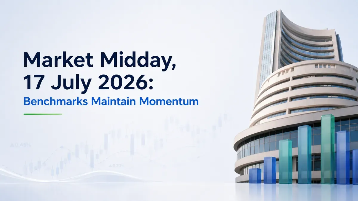 stock market today sensex nifty afternoon trade Market Midday, 17 July 2026