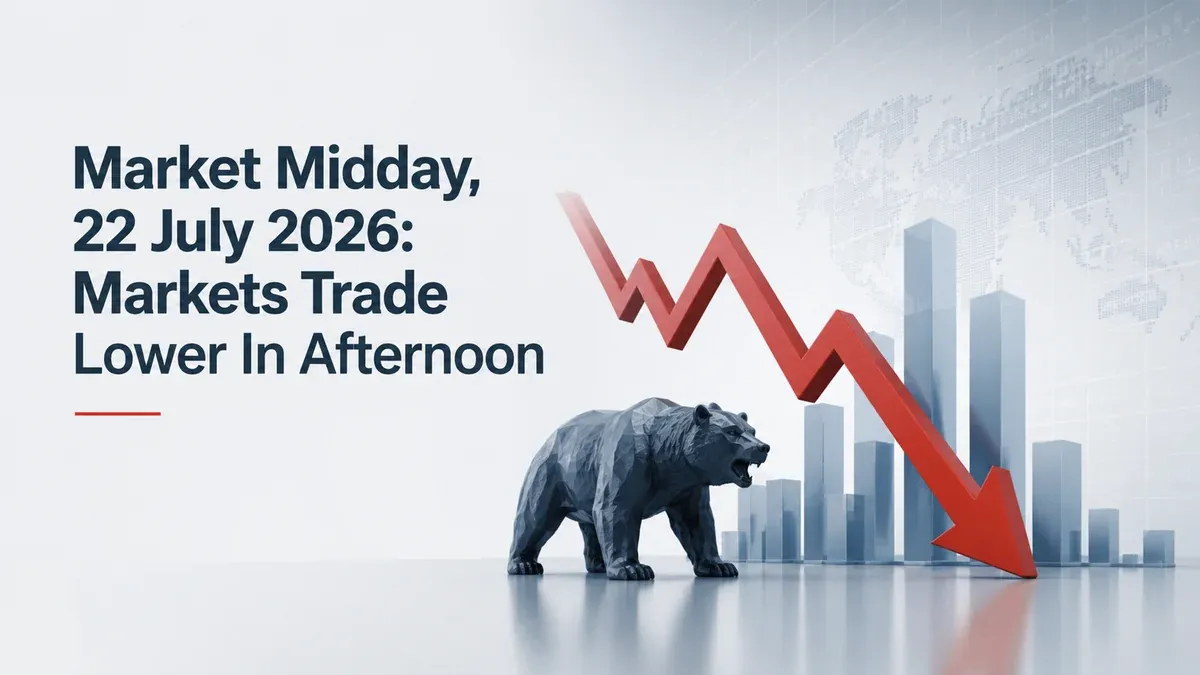 Market Midday, 22 July 2026: Benchmarks In Red In Afternoon Trade
