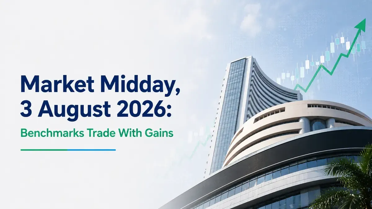 market midday 3 august 2026 sensex nifty trade higher on falling oil prices Market Midday, 3 August 2026