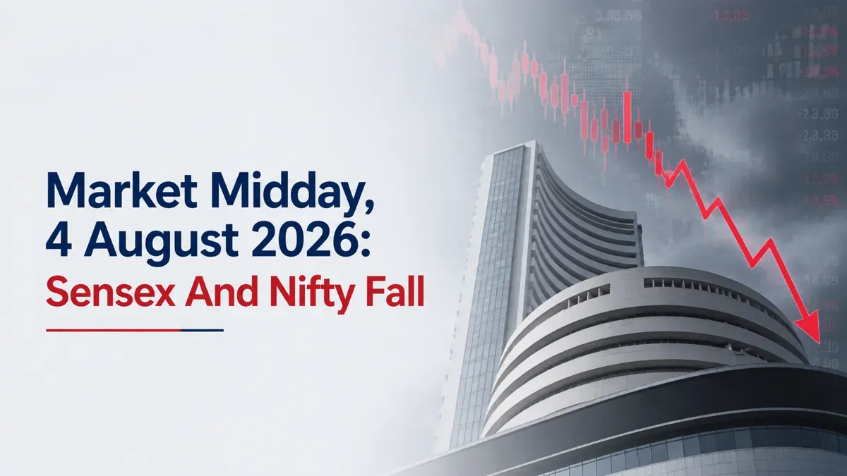 market midday 4 august 2026 sensex nifty decline Market Midday, 4 August 2026
