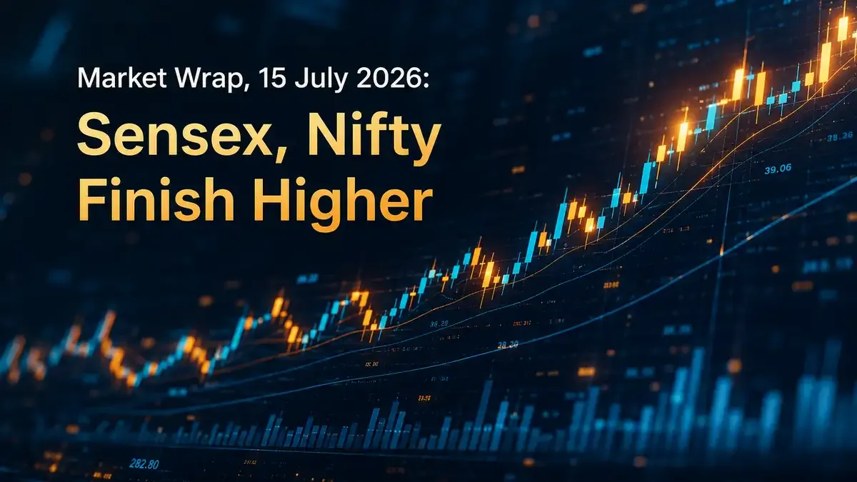 Market Wrap, 15 July 2026: Benchmarks Close In Green Despite Losing Steam
