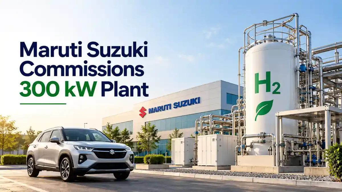 maruti suzuki commissions green hydrogen plant at manesar Maruti Suzuki India Commissions 300 kW