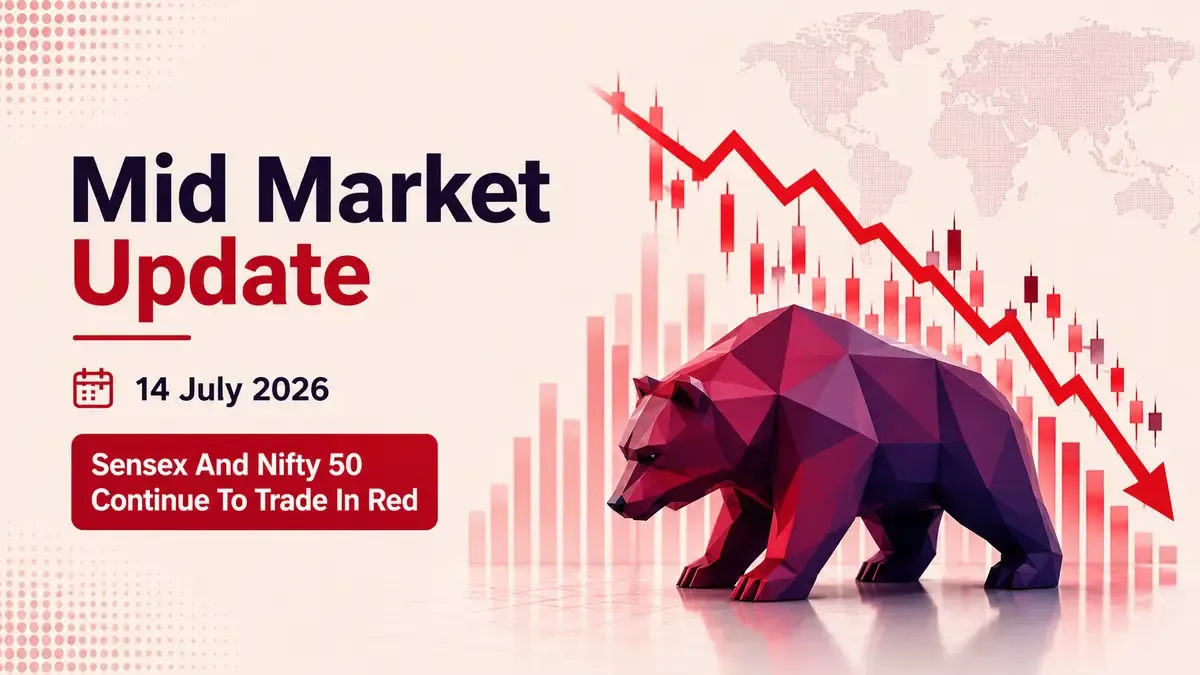 Market Midday, 14 July 2026: Sensex And Nifty 50 Continue To Trade In Red