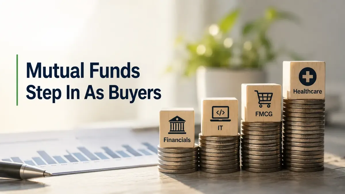 mutual funds buy financials it fmcg healthcare fii selling june 2026 Mutual Funds Step In As Buyers In Financials, IT, FMCG And Healthcare As FIIs Sell In June