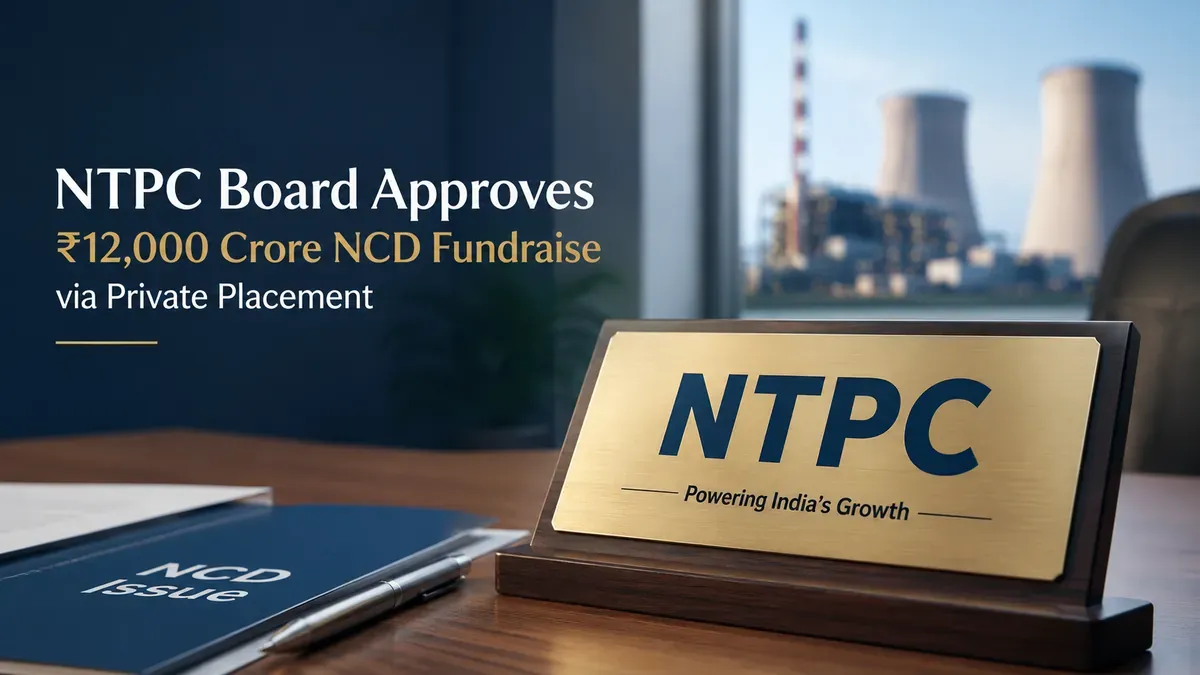 NTPC Board Approves ₹12,000 Crore NCD Fundraise Via Private Placement