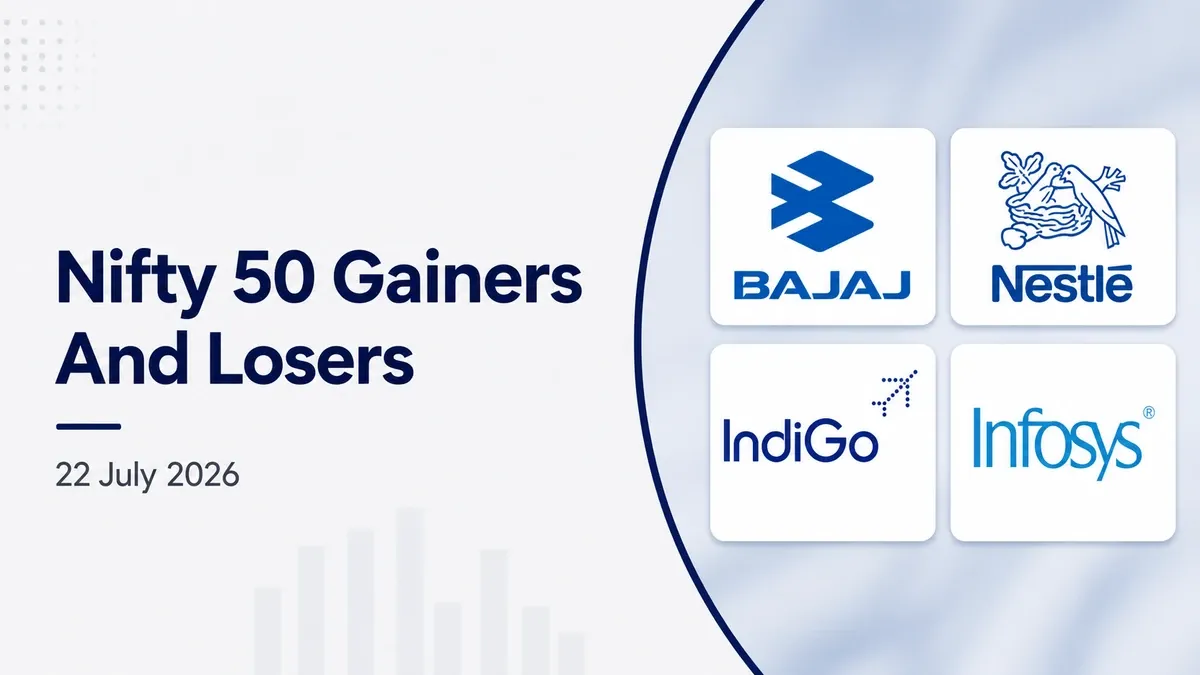 Nifty 50 Top Gainers and Losers Today: Bajaj Auto, Nestle India, Tata Consumer Gain; IndiGo, Jio Financial, Infosys Decline
