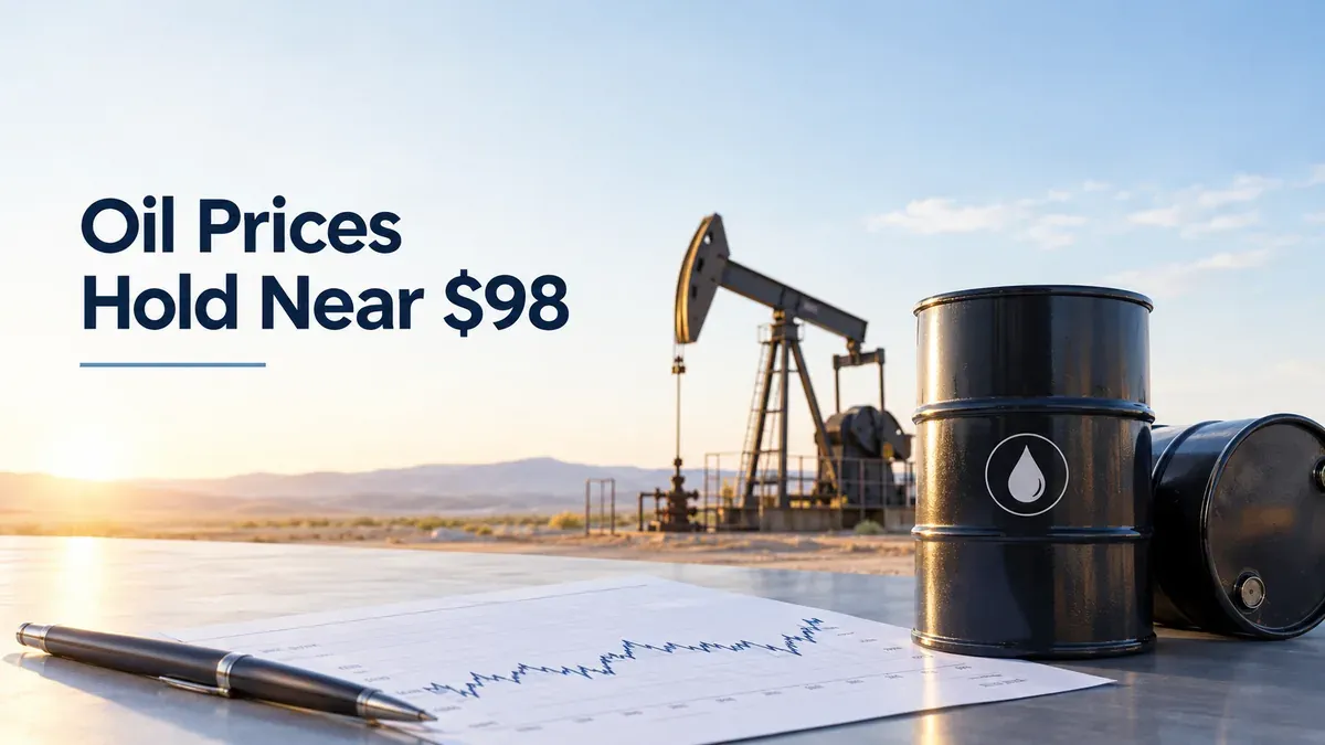 Oil Prices Hold Near $98 As US-Iran Talks, Middle East Supply Outlook Keep Traders Cautious
