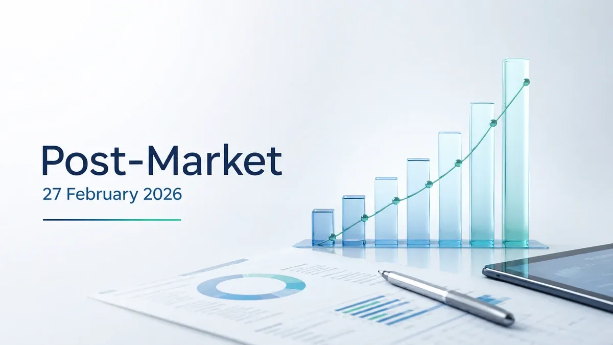Post-Market, 27 February 2026: Markets Slide As Financials, Realty Stocks Weigh Heavy