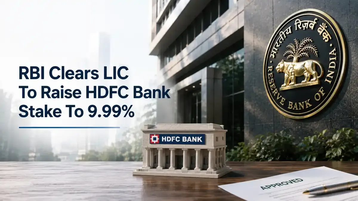 rbi approves lic hdfc bank 9 99 percent stake RBI Allows LIC To Raise HDFC Bank